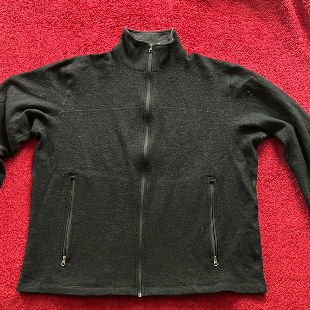 Ibex New Zealand Merino Wool Full Zip Sweater Jacket 
Made In USA  
Size Large